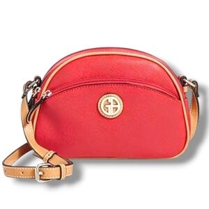 👛Giani Bernini Red and Tan Crossbody Bag Like New